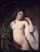 Bartholomeus van der Helst Nude drawing back the curtain Spain oil painting artist